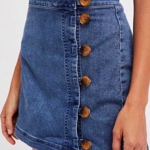 Free People jean skirt size 10